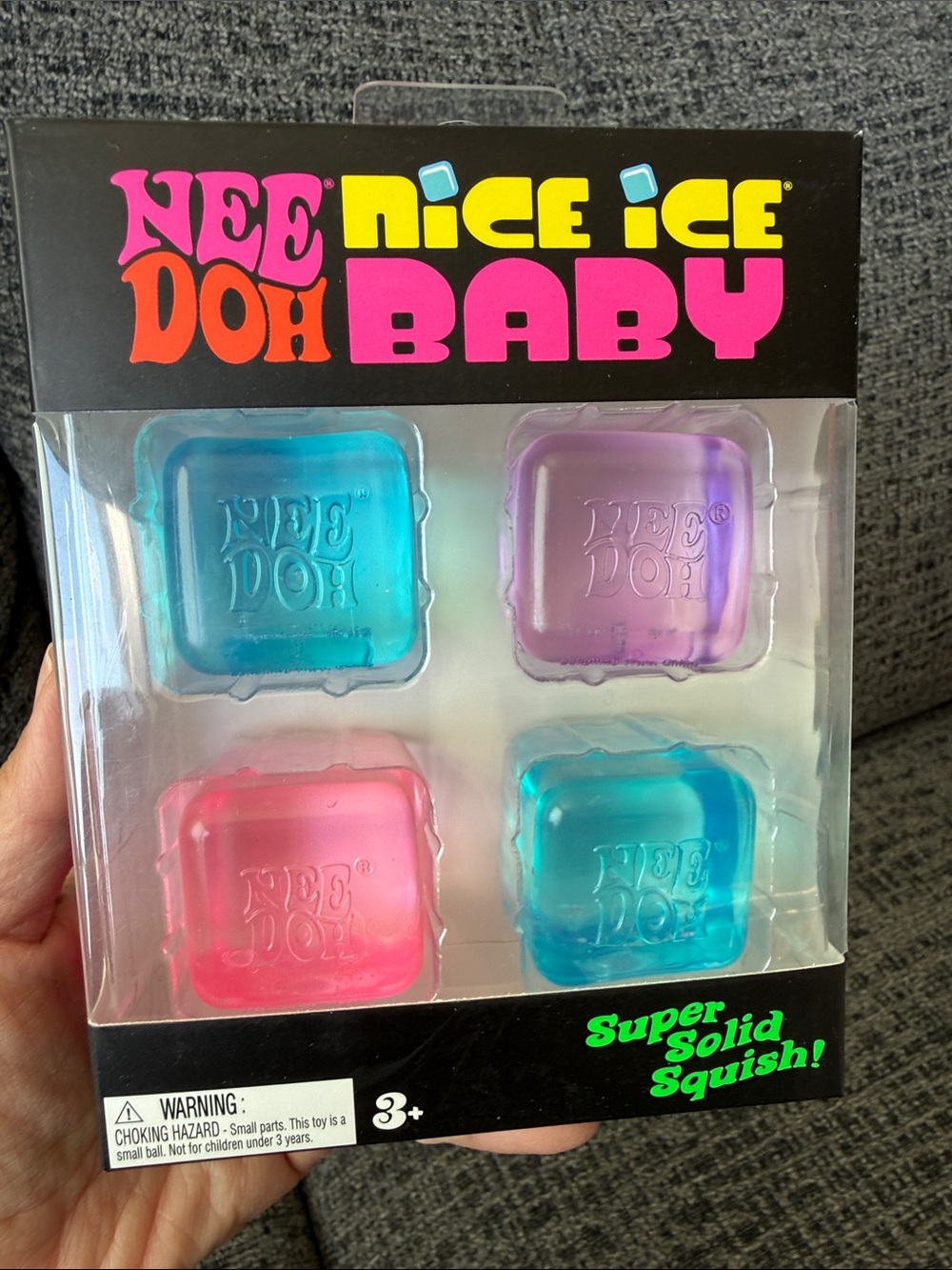 NeeDoh Nice Ice Baby Squishy Pack – Pink, Purple, Blue, Teal